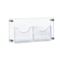 Azar Displays 2-Pocket Wall Brochure Holder w/ Standoff Overall: 23"W X 11"H 105586 - alternate 1